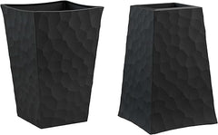Set of 2 Tall Resin Tapered Planters 22-Inch