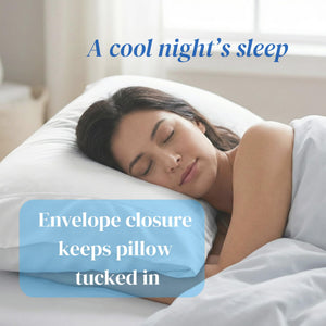 Queen Bed Pillows with Cooling Pillowcases – Set of 2
