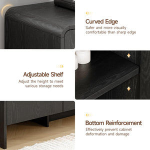 60" Sideboard Buffet Cabinet with 4 Doors & Adjustable Shelves