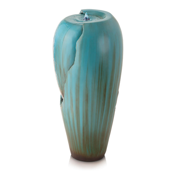 Antique Jar Outdoor Water Fountain with LED Lights