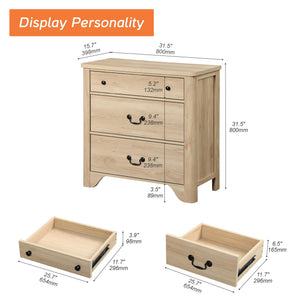 3-Drawer Farmhouse Dresser – Oak