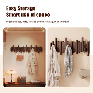 Wall Mounted Coat Rack with Hooks