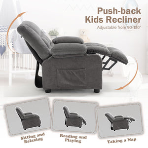 Kids Recliner Chair with Cup Holders & Side Pockets