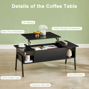 Lift Top Coffee Table with Hidden Storage