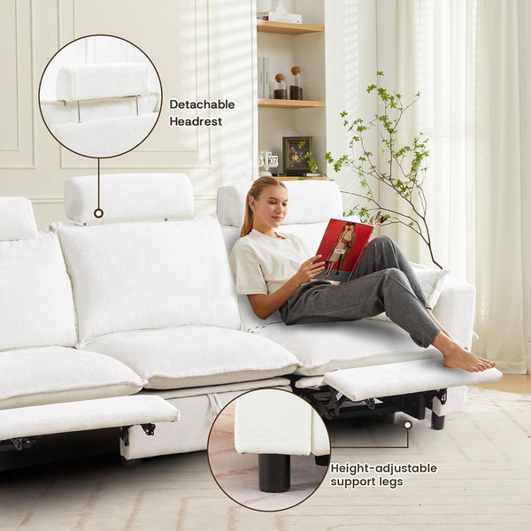 Power Reclining Sectional Sofa with Storage & USB Charging
