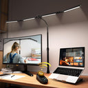 4-Head Adjustable LED Desk Lamp with Clamp & Remote Control