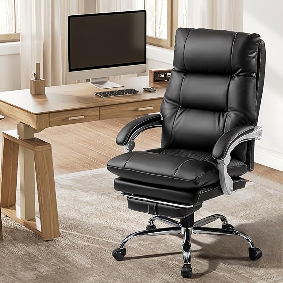 Ergonomic Massage Office Chair with Footrest