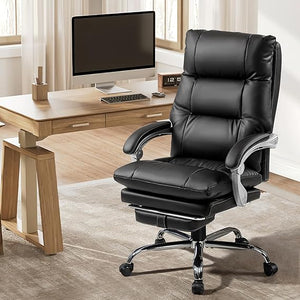 Ergonomic Massage Office Chair with Footrest