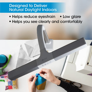 LED Clamp Desk Lamp with Extra Wide Shade, 5 Brightness Levels & 3 Color Modes