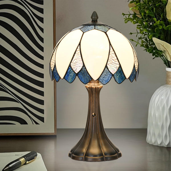 Tiffany Stained Glass Lotus Table Lamp