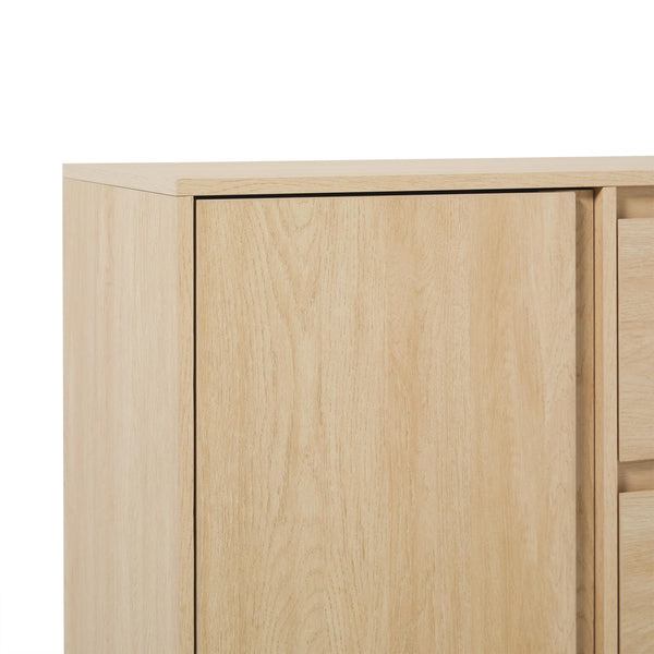 63-Inch Scandinavian Sideboard with 2 Doors & 2 Drawers