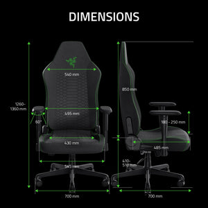 Ergonomic Gaming Chair with Lumbar Support & Fabric Finish