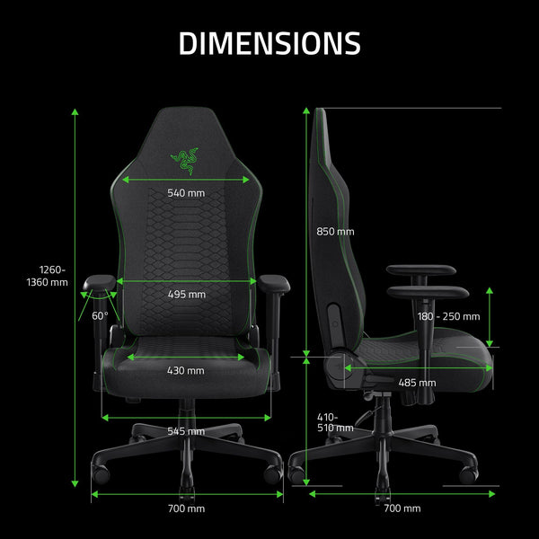 Ergonomic Gaming Chair with Lumbar Support & Fabric Finish