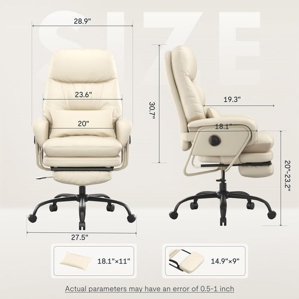 2-in-1 Reclining Chaise Lounge Chair with Wheels and Footrest