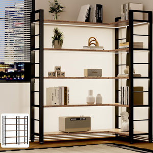 LED Bookshelf with L-Shaped Option – 5 & 6-Tier
