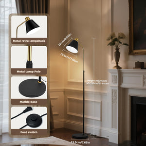 Dimmable LED Floor Lamp with Adjustable Height