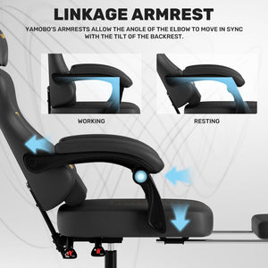 Gaming Chair with Footrest & Recliner