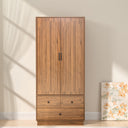 Armoire Wardrobe Closet with Drawers, Hanging Rod & Shelves