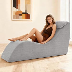 Ergonomic Yoga Chaise Lounge Chair with Headrest