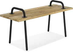 Mango Wood Industrial Entryway Bench