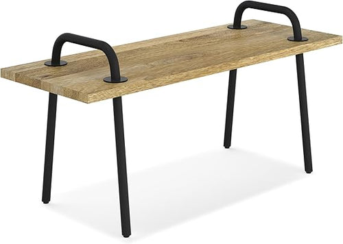 Mango Wood Industrial Entryway Bench