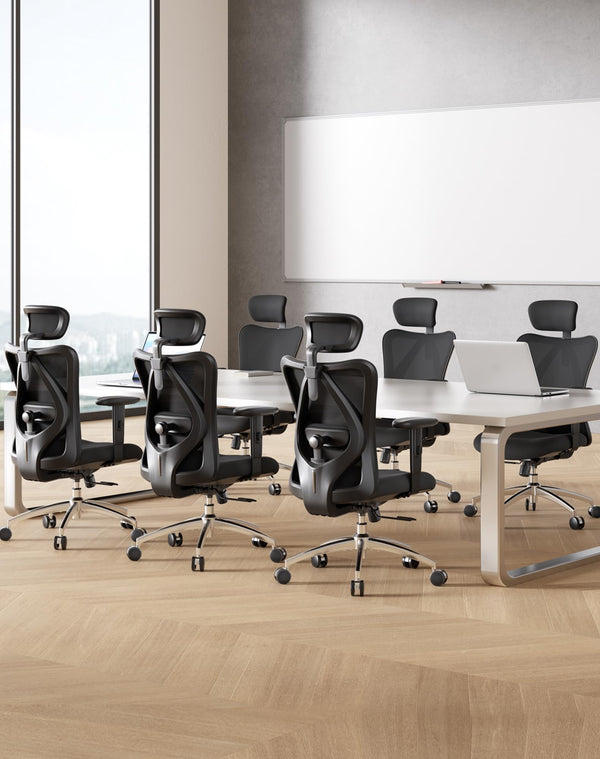 High Back Ergonomic Mesh Office Chair with Adjustable Headrest & Lumbar Support