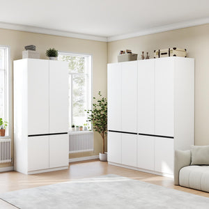 White Wardrobe Closet with Doors