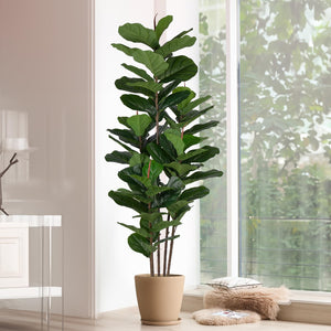 Faux Fiddle Leaf Fig Tree – Artificial Ficus Indoor Plant