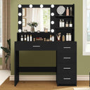Makeup Vanity Desk with Mirror & Lights, 5 Drawers