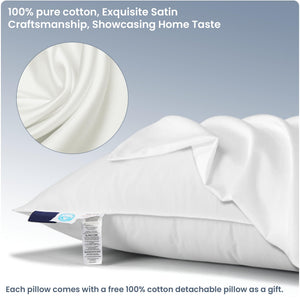 White Goose Down Pillow – 900 Fill Power, 700TC Cotton Shell