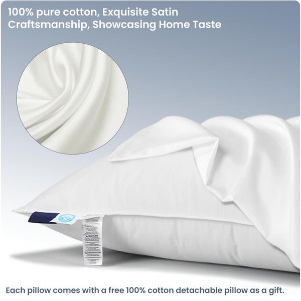 White Goose Down Pillow – 900 Fill Power, 700TC Cotton Shell