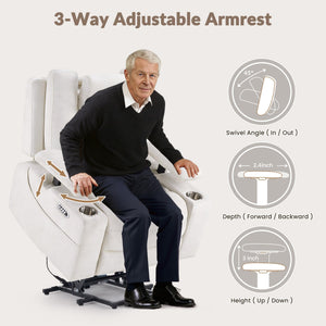 4-Motor Power Lift Recliner Chair with Massage & Heat