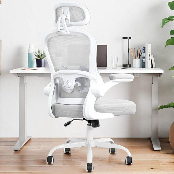 Ergonomic Mesh Office Chair with Lumbar Support & Headrest