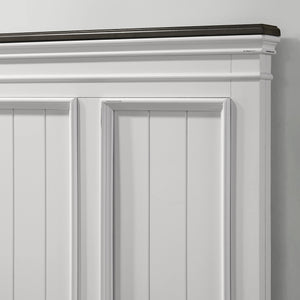 Farmhouse Bedroom Set with Shiplap Bed, Dresser, Mirror, Nightstands & Chest