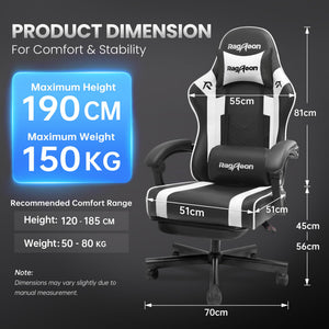 Gaming Chair with Footrest