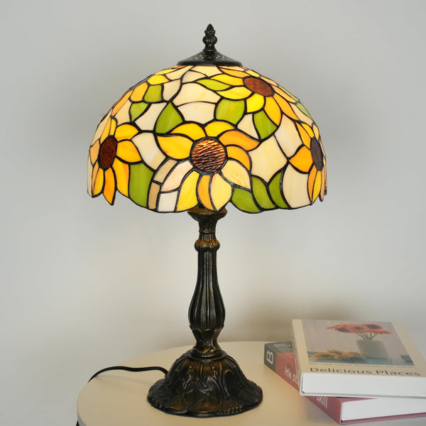 Sunflower Tiffany Style Stained Glass Table Lamp