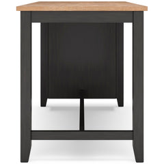 Counter Height Dining Table with Storage Shelves