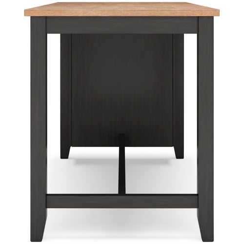 Counter Height Dining Table with Storage Shelves
