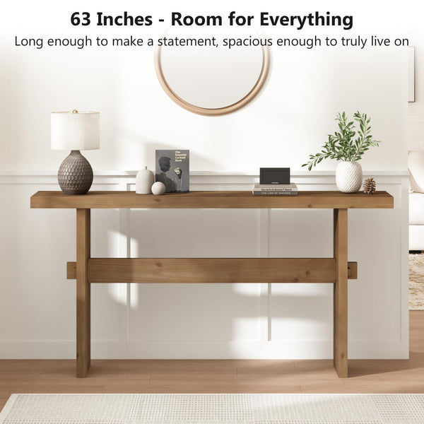 63-Inch Farmhouse Console Table