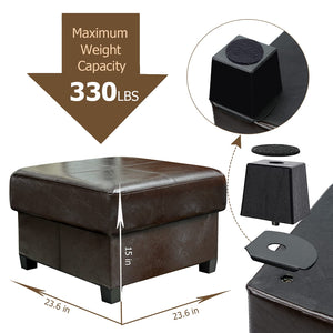 Foldable Storage Ottoman with Hidden Storage