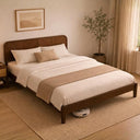Woodmere Solid Wood Platform Bed Frame with Symmetry Headboard