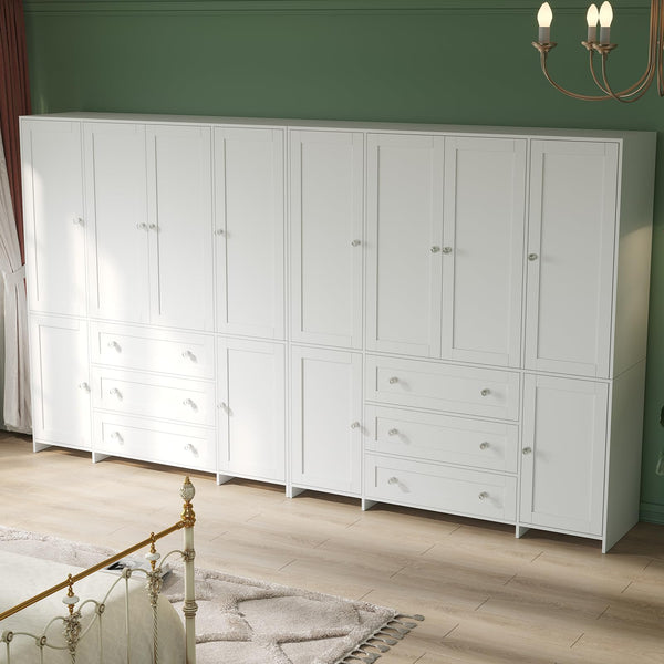 Armoire Wardrobe Closet with Mirror, Drawers & Hanging Rod – 71" Bedroom Storage Cabinet