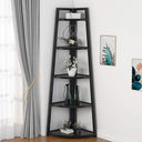 5-Tier Corner Shelf with Metal Frame