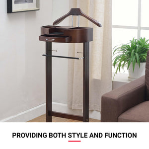 Men's Valet Stand with Drawer, Hanger, Tray & Shoe Rack
