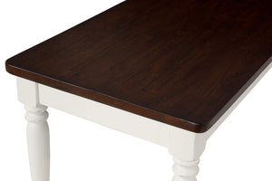 Wood Dining Bench with Turned Legs