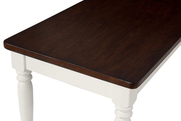 Wood Dining Bench with Turned Legs