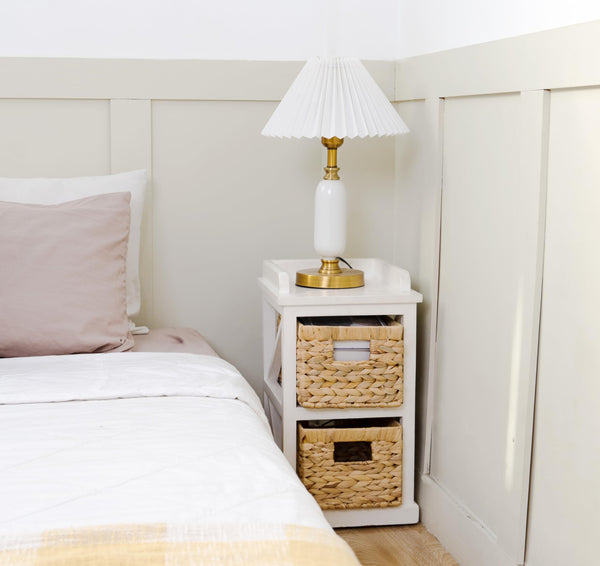 Water Hyacinth Storage Baskets – Handwoven Wicker Shelf Organizers