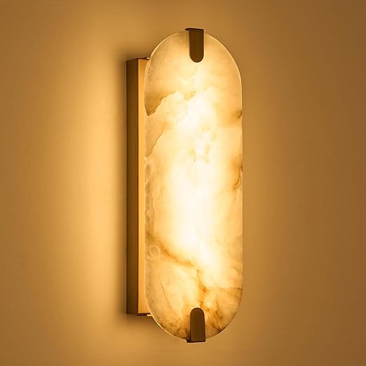 Marble Wall Sconce Dimmable Light Fixture