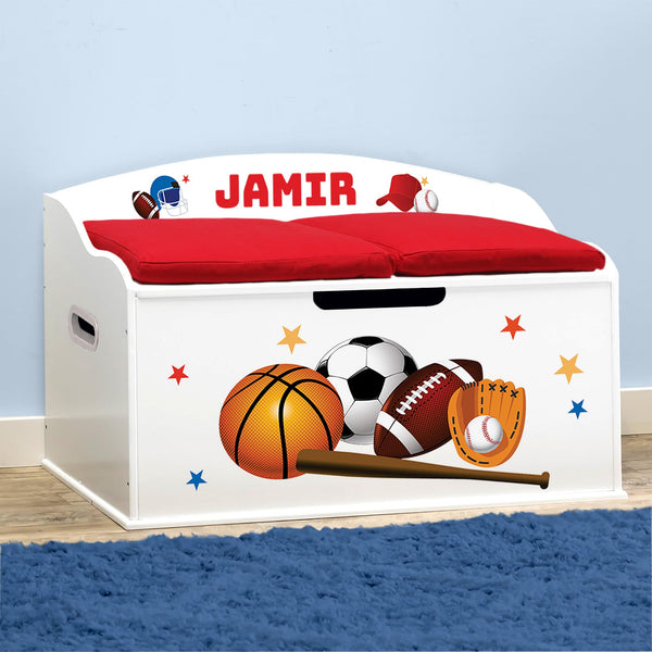 Kids Personalized Toy Box with Soft-Close Lid
