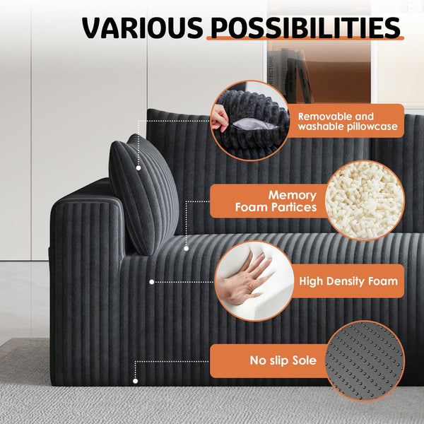 146" Modular Sectional Cloud Couch